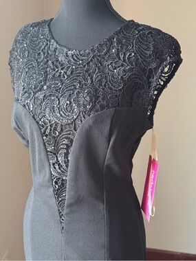 NWT PromGirl Elegant Black Lace Dress